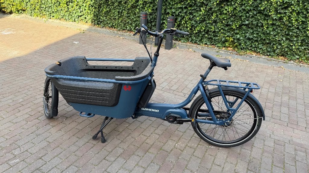 Winora FUB bakfiets | 1.150 km | recent grote beurt gehad, Gebruikt, Elektrisch, 2 kinderen, Schijfrem