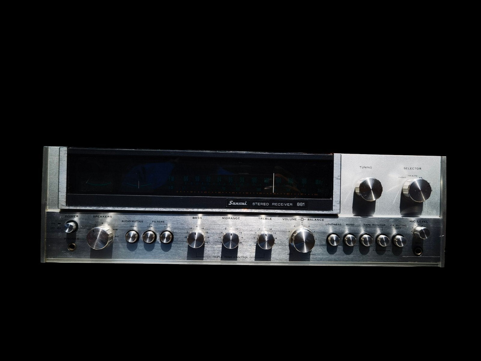 Sansui 881 Stereo Receiver - Vintage Hifi Versterker, Audio, Tv en Foto, Versterkers en Receivers, Gebruikt, 60 tot 120 watt, Stereo