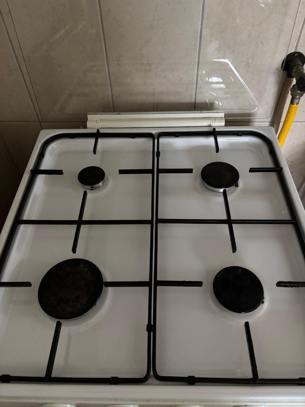 Pelgrim Gaskookplaat met 4 kookzones en glazen afdekplaat, Ophalen, Gebruikt, 4 kookzones, Gas