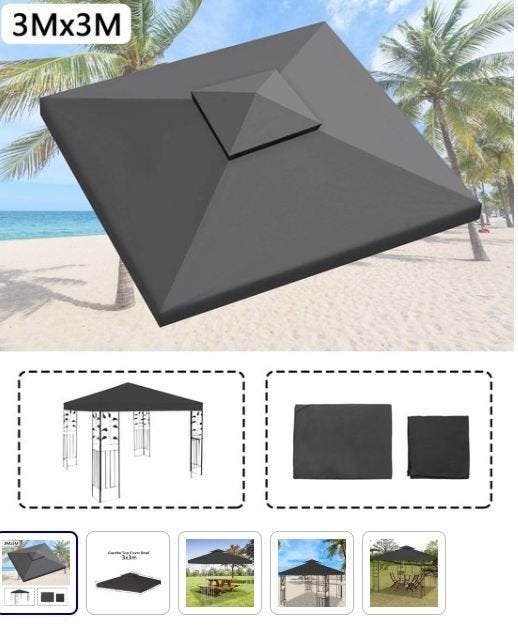 NIEUW!! Vervangingsdoek voor Gazebo 3x3, Tuin en Terras, Opvouwbaar, Partytent, Minder dan 4 meter, Nieuw