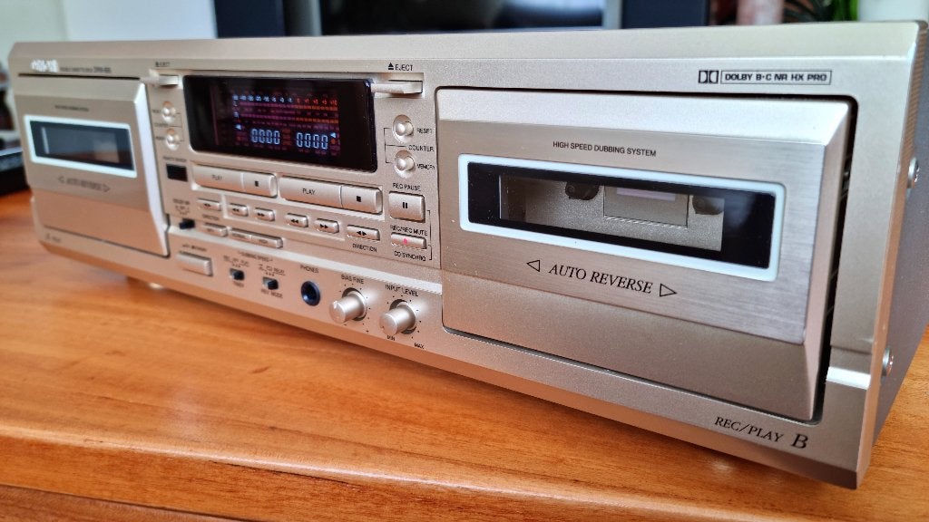 Denon DRW-695 dubbel cassettedeck Dolby B C & HX-Pro, Audio, Tv en Foto, Cassettedecks, Ophalen of Verzenden, Dubbel, Denon, Tiptoetsen