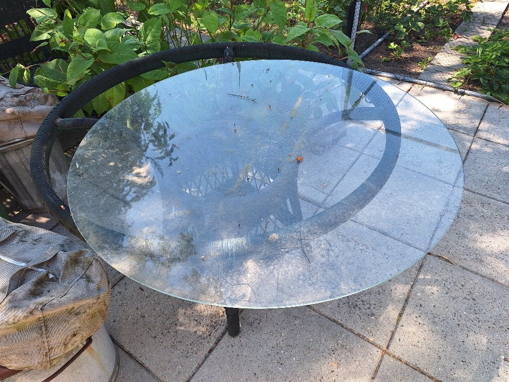 Ronde glasplaat, 92 cm, Ophalen, Zo goed als nieuw