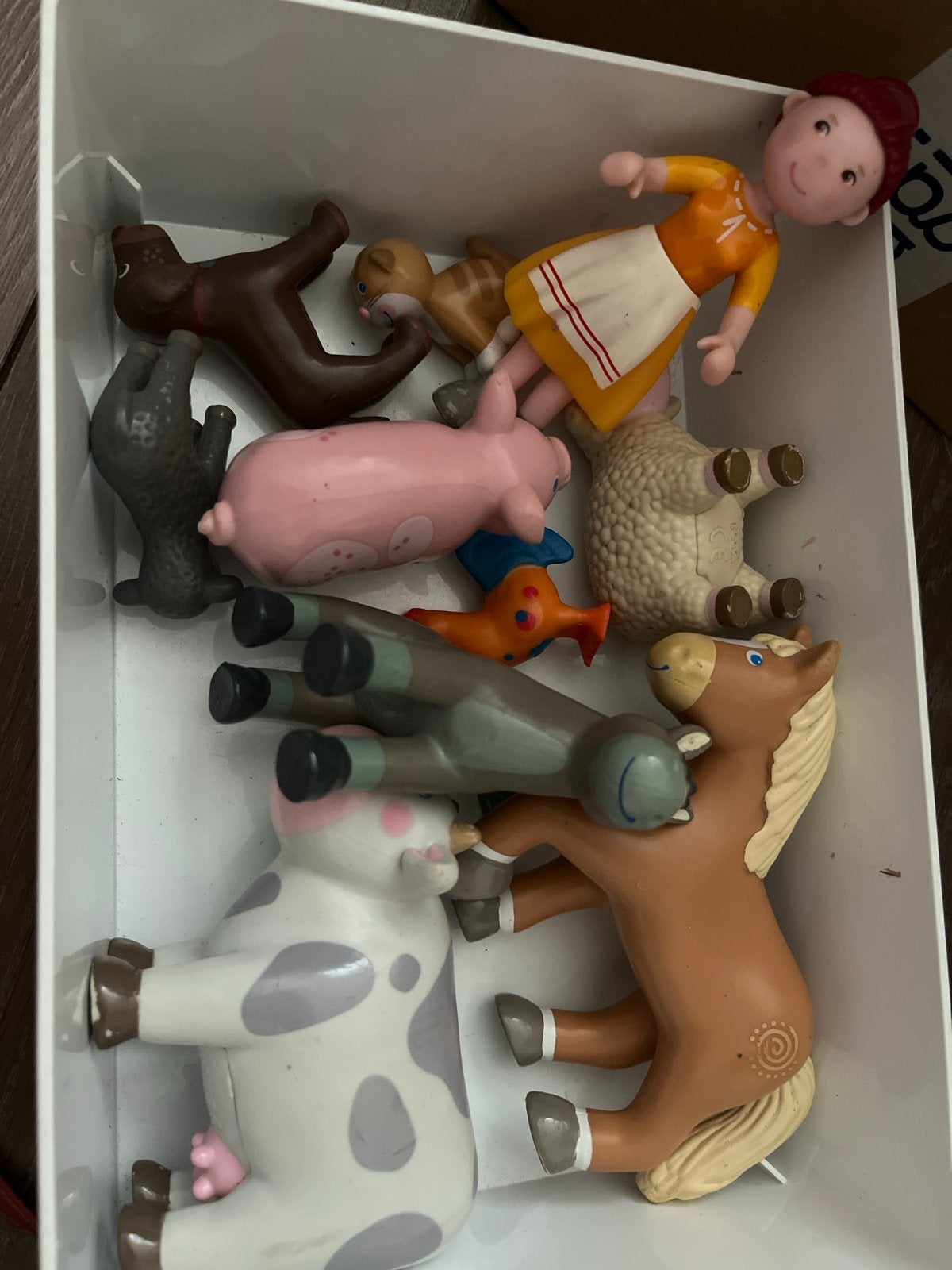 Boerderijdieren en boerin speelgoed set van Haba, Ophalen of Verzenden, Zo goed als nieuw, Jongen of Meisje