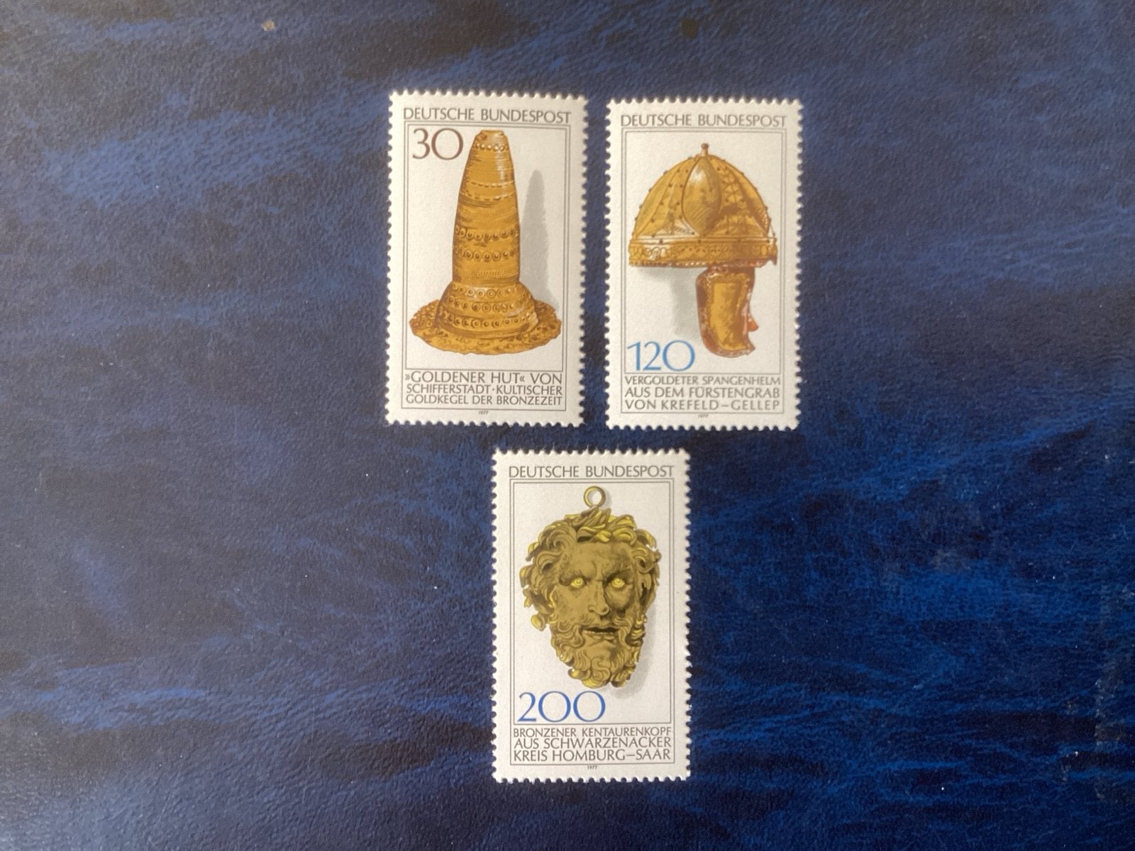 Duitse postzegels: Bronstijd artefacten (3 stuks) postfris, Ophalen of Verzenden, BRD, Gestempeld
