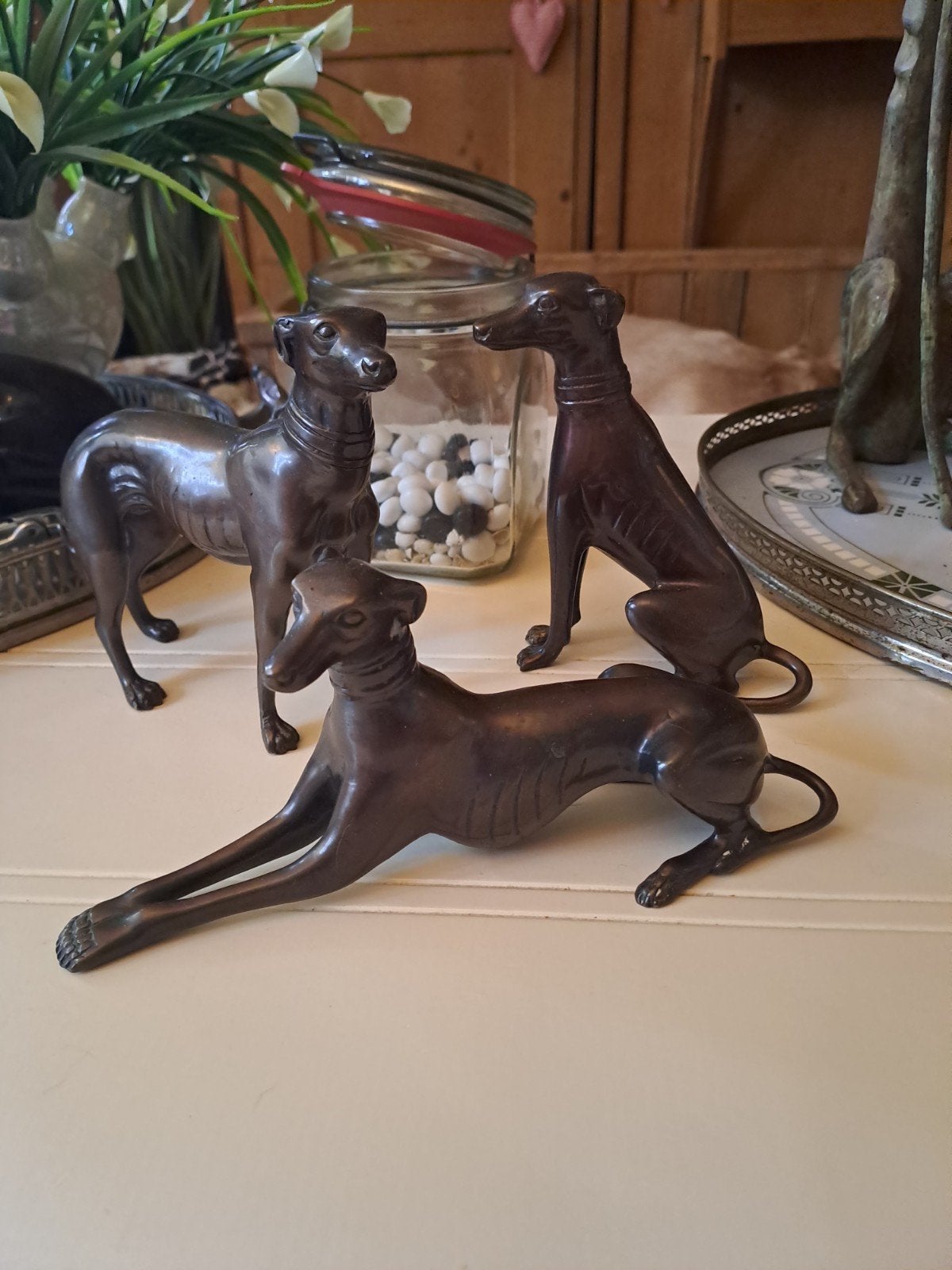 windhonden set ...., Ophalen of Verzenden, Zo goed als nieuw, Paard, Beeldje of Figuurtje