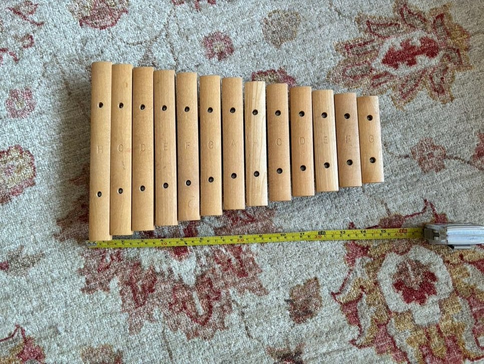 Houten xylofoon 36 cm lang, Muziek en Instrumenten, Ophalen, Gebruikt