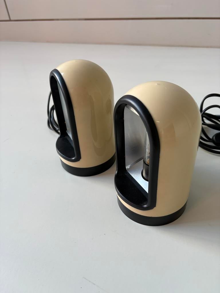 Vintage Fagerhults Belysning 64440 bedlampjes set jaren 70, Kunststof, Ophalen of Verzenden, Zo goed als nieuw, Space age