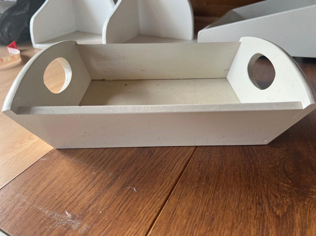 Nieuw Bakjes, fruitbakjes, pennenbakje 13 en 20 cm lang, Ophalen of Verzenden, Nieuw, Rechthoekig, Hout