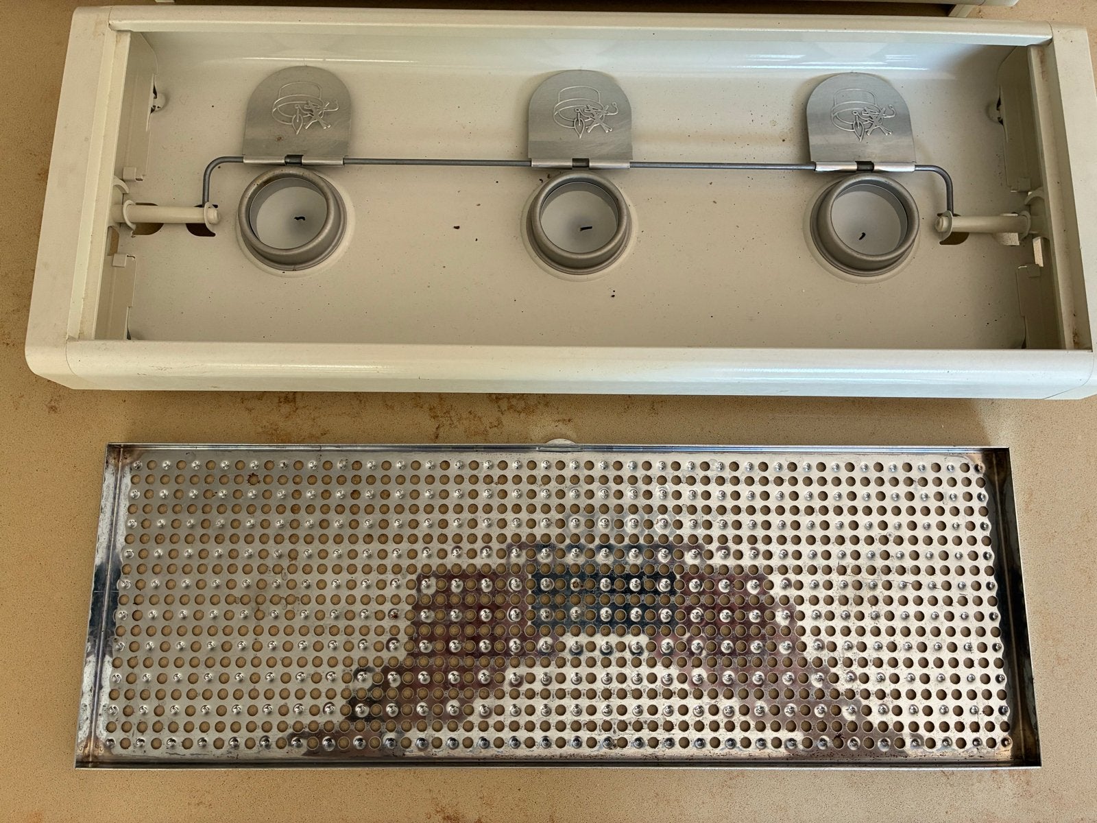 Brabantia Rechaud/Schotelwarmer met 3 pitten - Set van 4, Huis en Inrichting, Overige typen, Ophalen of Verzenden, Zo goed als nieuw