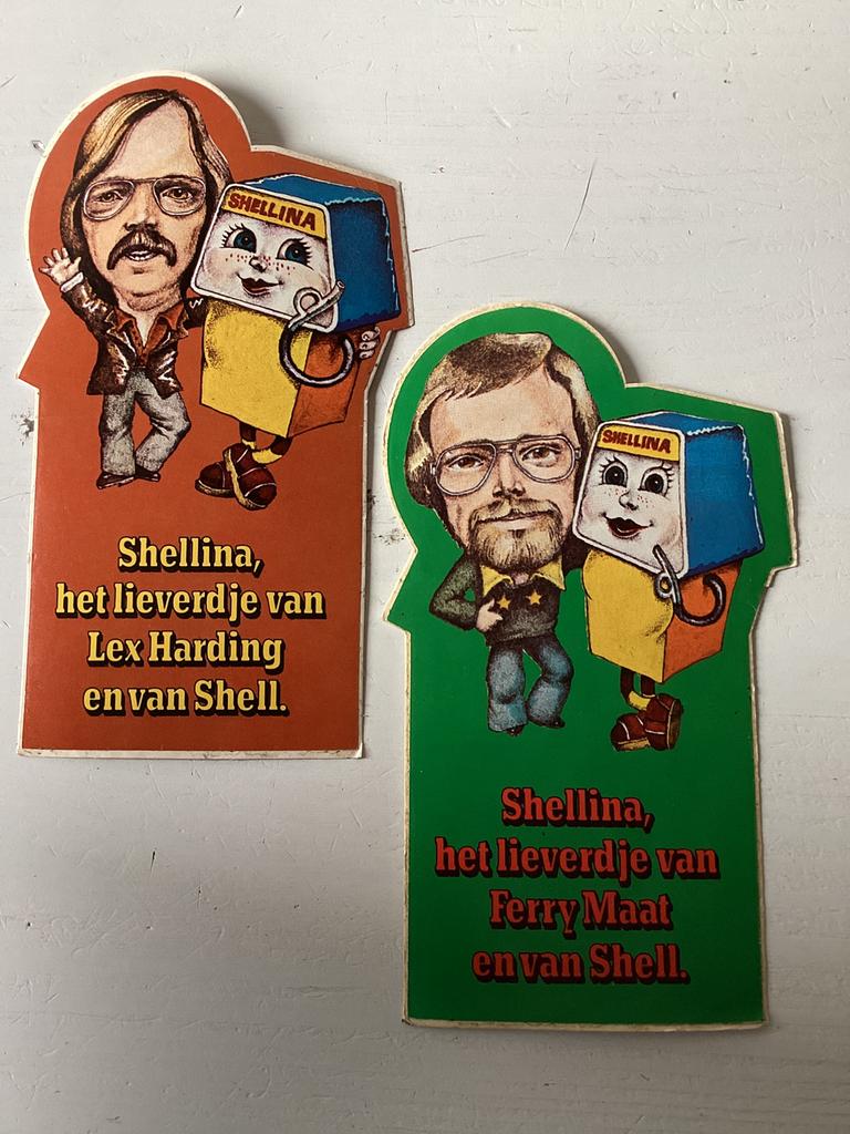 2 stickers Shellina (Lex Harding & Ferry Maat), Verzenden, Zo goed als nieuw, Merk