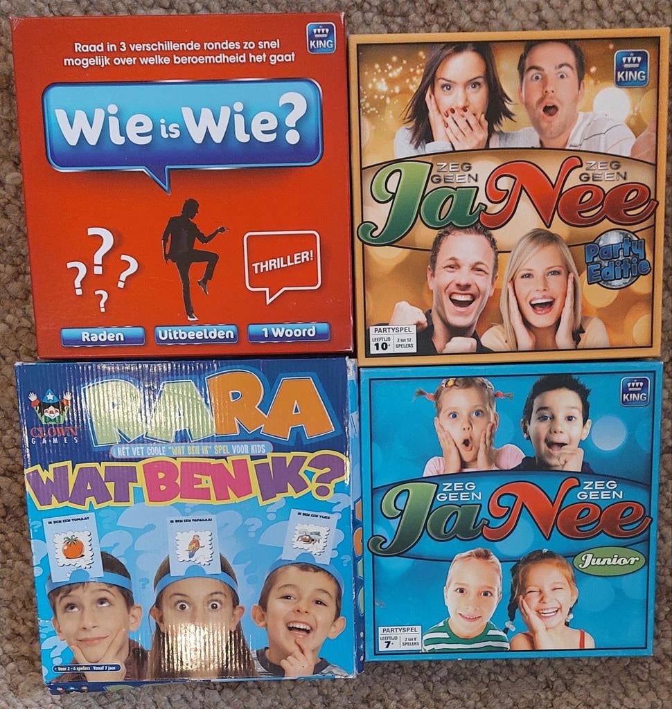 RaRa Wat ben ik? en 2x Geen ja Geen nee (Classic en Junior), Hobby en Vrije tijd, Gezelschapsspellen | Bordspellen, Ophalen of Verzenden