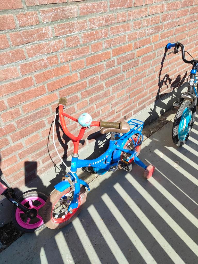Lief! 12inch kinderfiets rood/blauw met zijwieltjes 2/3 jaar, Fietsen en Brommers, Fietsen | Kinderfietsjes, Ophalen, Gebruikt