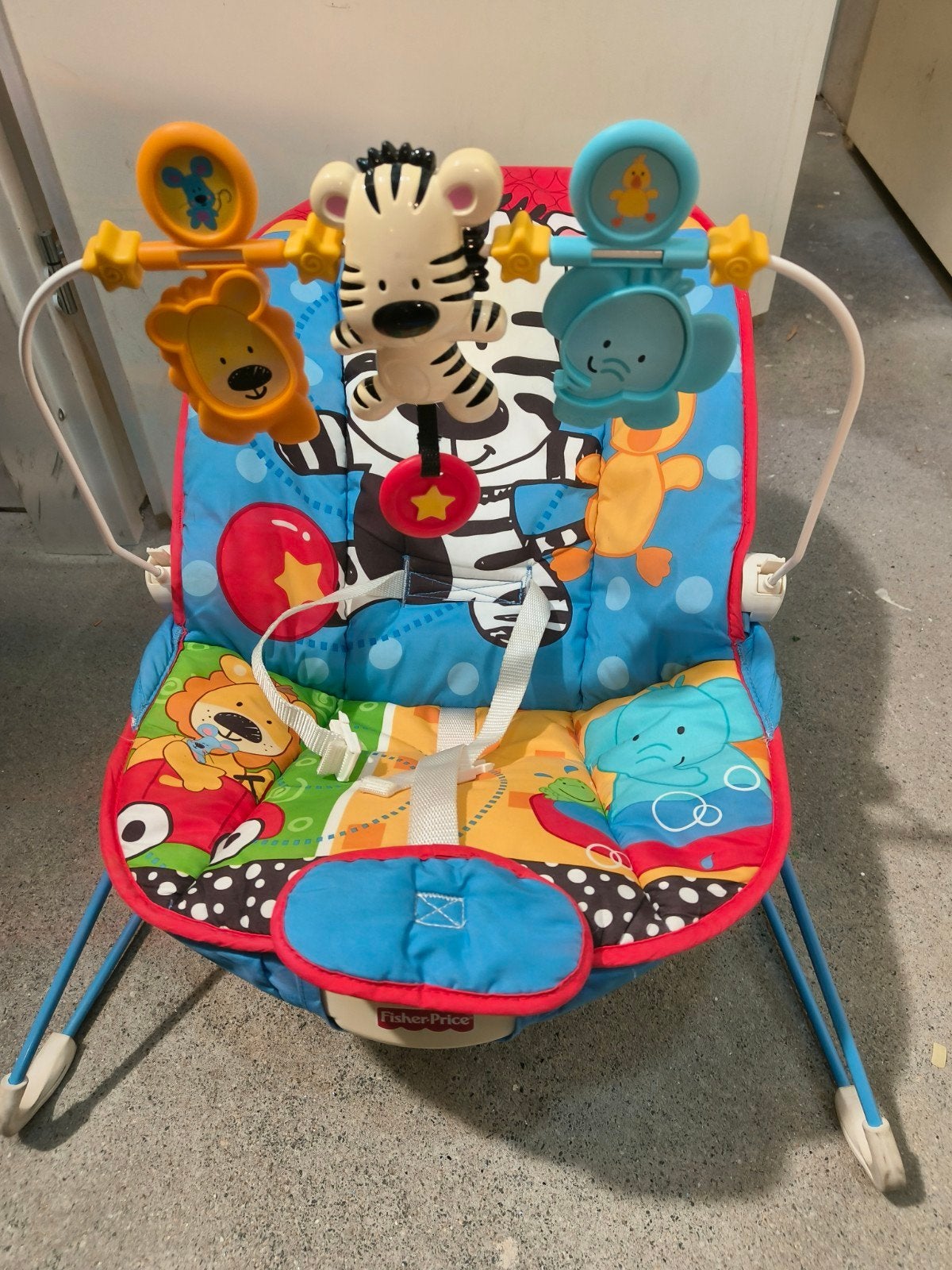 Fisher-Price Wipstoel met vrolijke dierenprint, Kinderen en Baby's, Wipstoeltjes, Ophalen, Fisher-Price, Gebruikt, Wipstoel