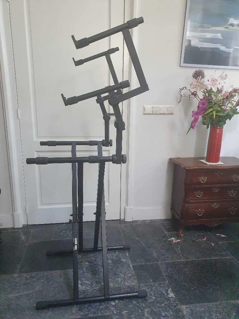 3 voudige keyboardstandaard Quick Lock, Ophalen, Zo goed als nieuw, Instrumentstandaard, Keyboard of Synthesizer