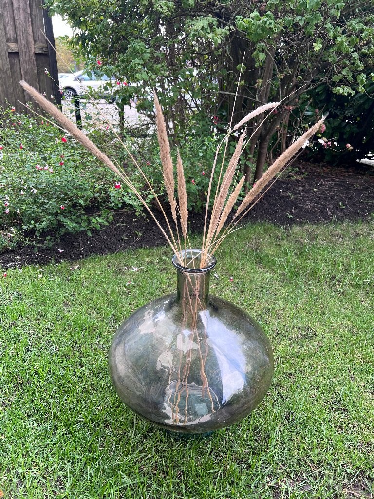 Mica Decorations mooie grote vaas van glas 46 cm hoogte, Transparant, Ophalen of Verzenden, Glas, Zo goed als nieuw