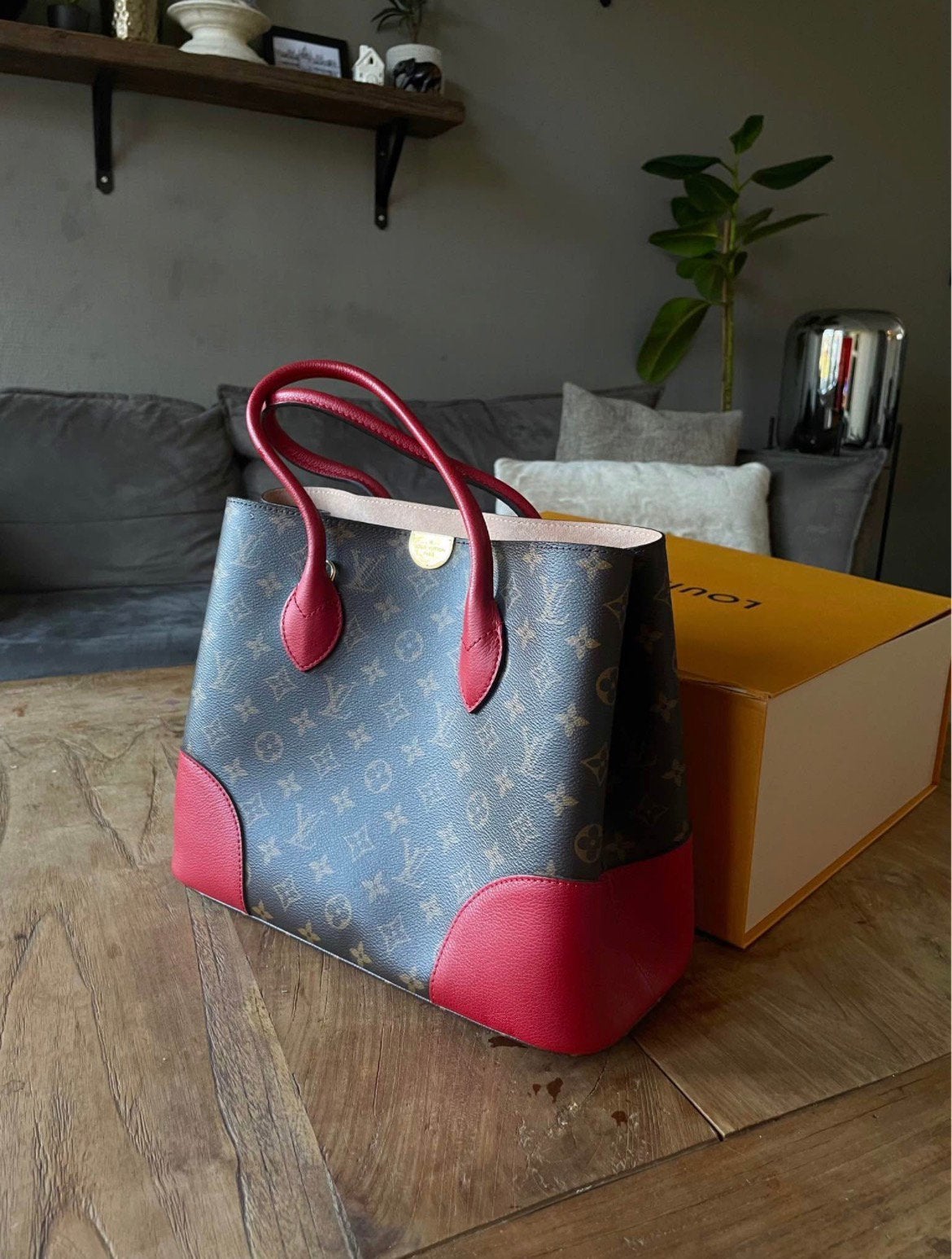 Louis Vuitton Flandrin tas, Ophalen of Verzenden, Zo goed als nieuw, Bruin, Handtas
