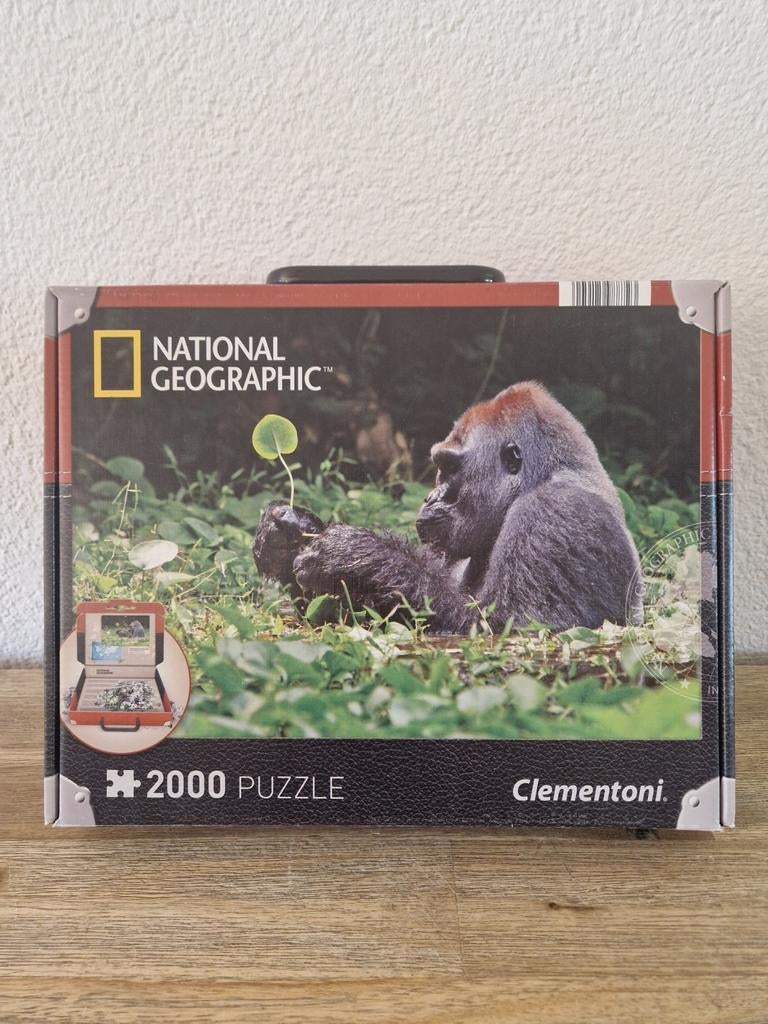 National Geographic Clementoni 2000 stukjes Gorilla Puzzel, Ophalen of Verzenden, Meer dan 1500 stukjes, Zo goed als nieuw, Legpuzzel