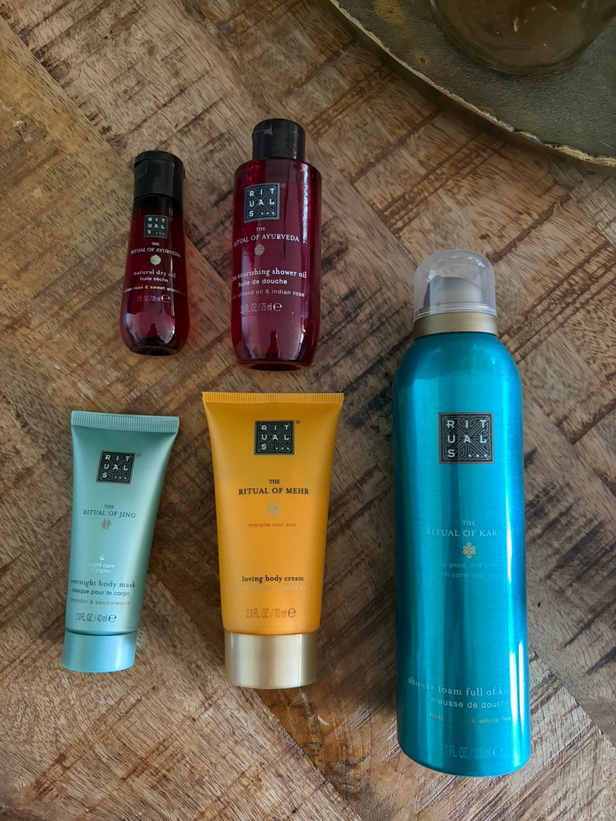 5 nieuwe producten Rituals Karma, Mehr, Jing douche / body, Ophalen of Verzenden, Nieuw, Bodylotion, Crème of Olie