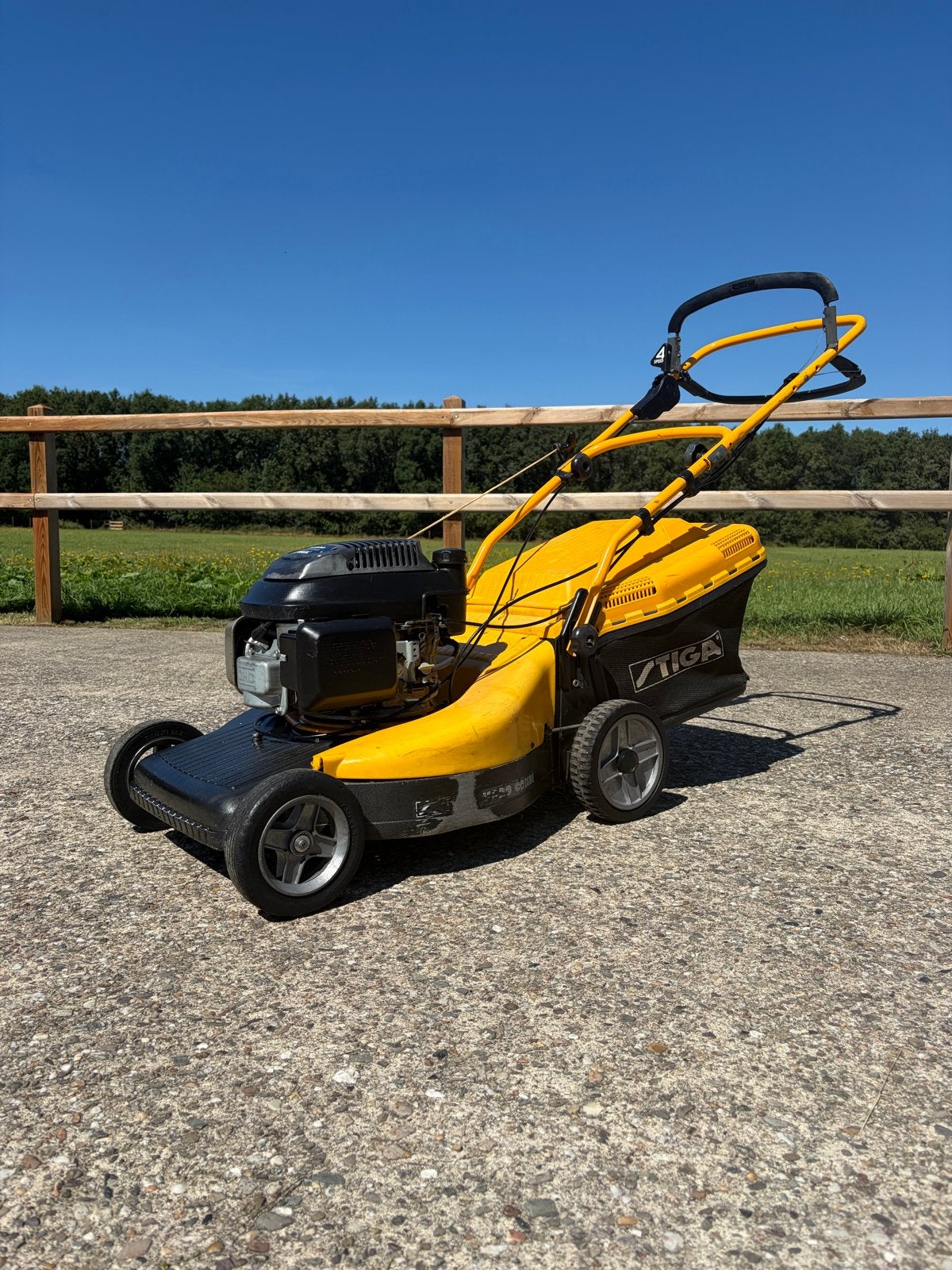 Stiga Turbo Pro 55S Combi Grasmaaier, Ophalen, Cirkelmaaier, Gebruikt, Benzine-grasmaaier