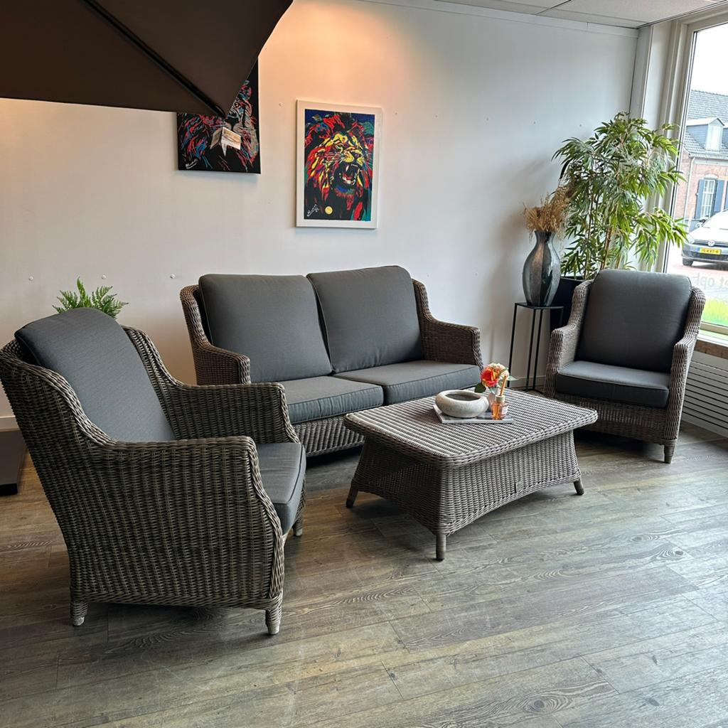 4 Seasons Outdoor (4SO) tuinset – wicker – complete set, Zenq, Verzenden, ., Zo goed als nieuw