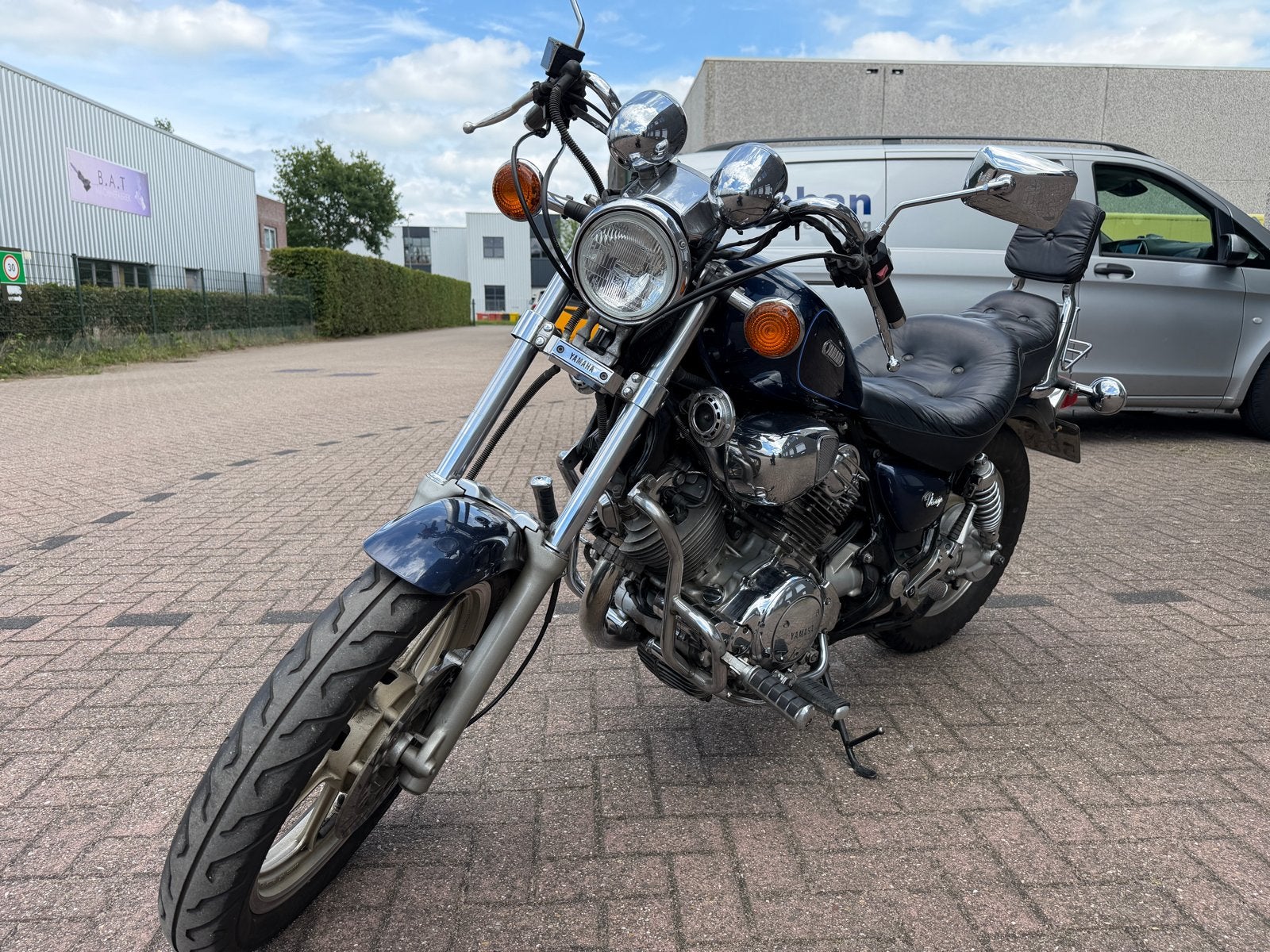 Yamaha Virago XV750 - Leren zijtassen, 750 cc, Cardan-aandrijving, Chopper, Gebruikt