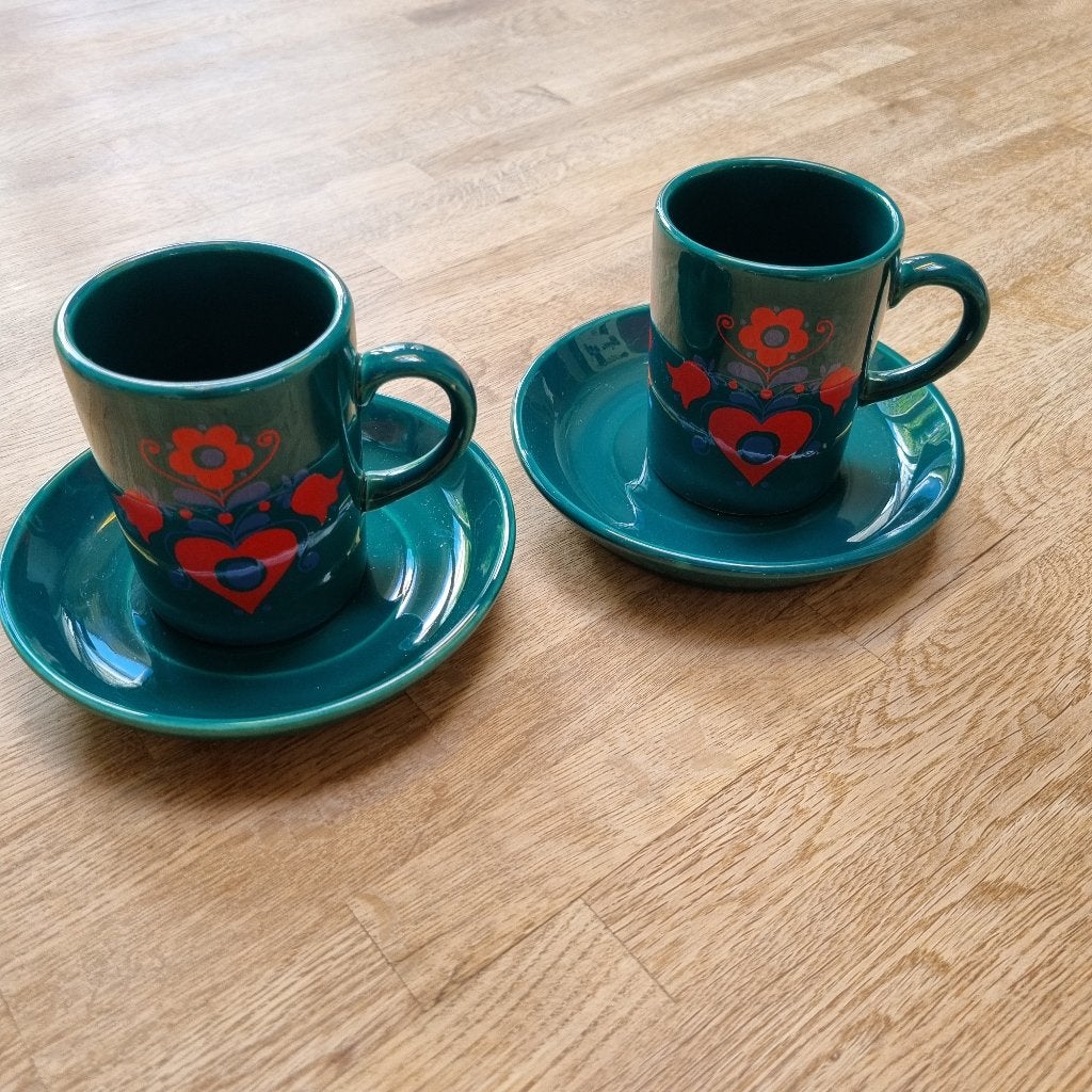 2 x kop en schotel vintage, Ophalen