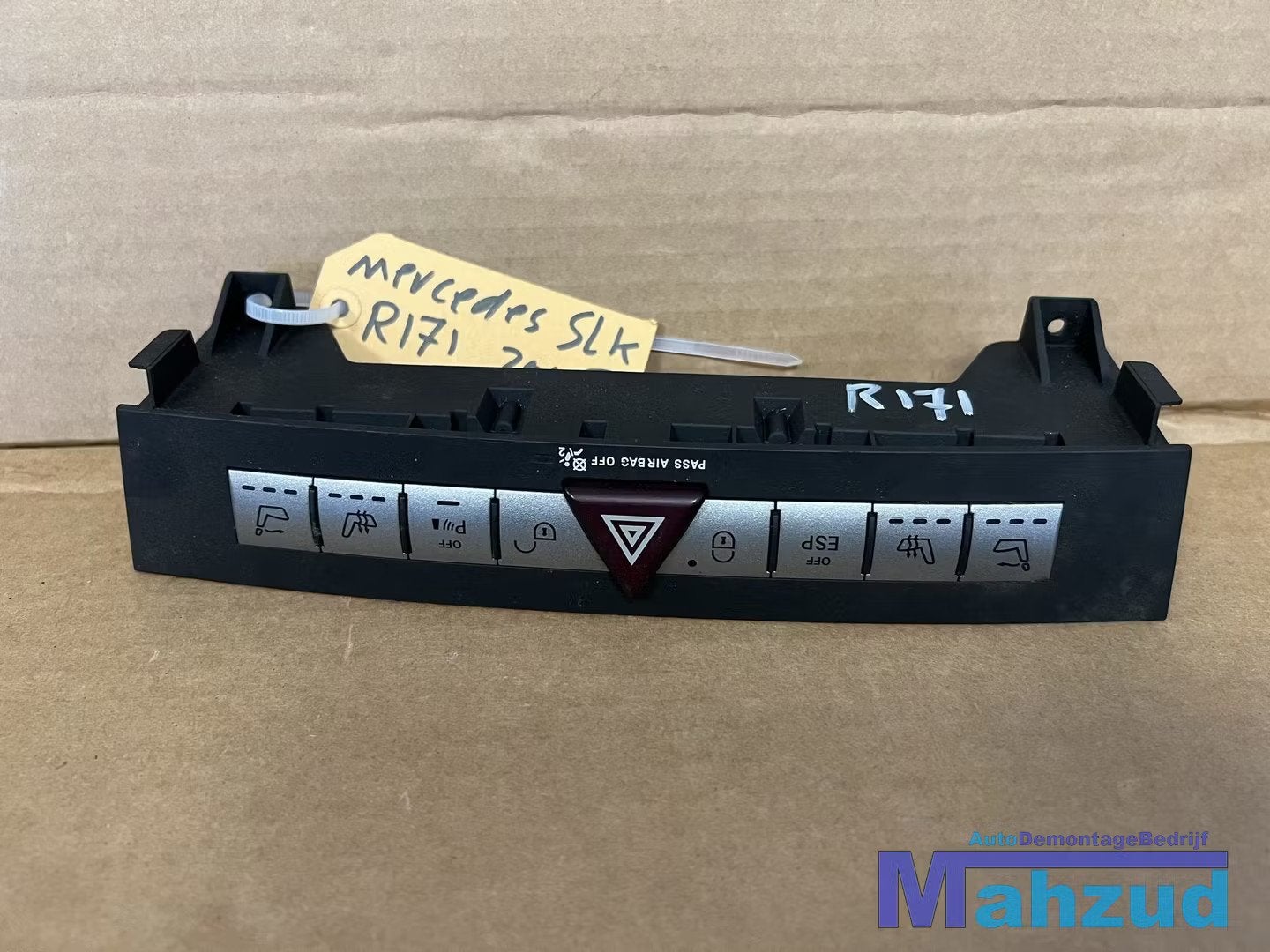 MERCEDES SLK R171 Dashboard midden alarm schakelaar 2004-201, Gebruikt, Mercedes-Benz AG, Mercedes-Benz, Ophalen of Verzenden