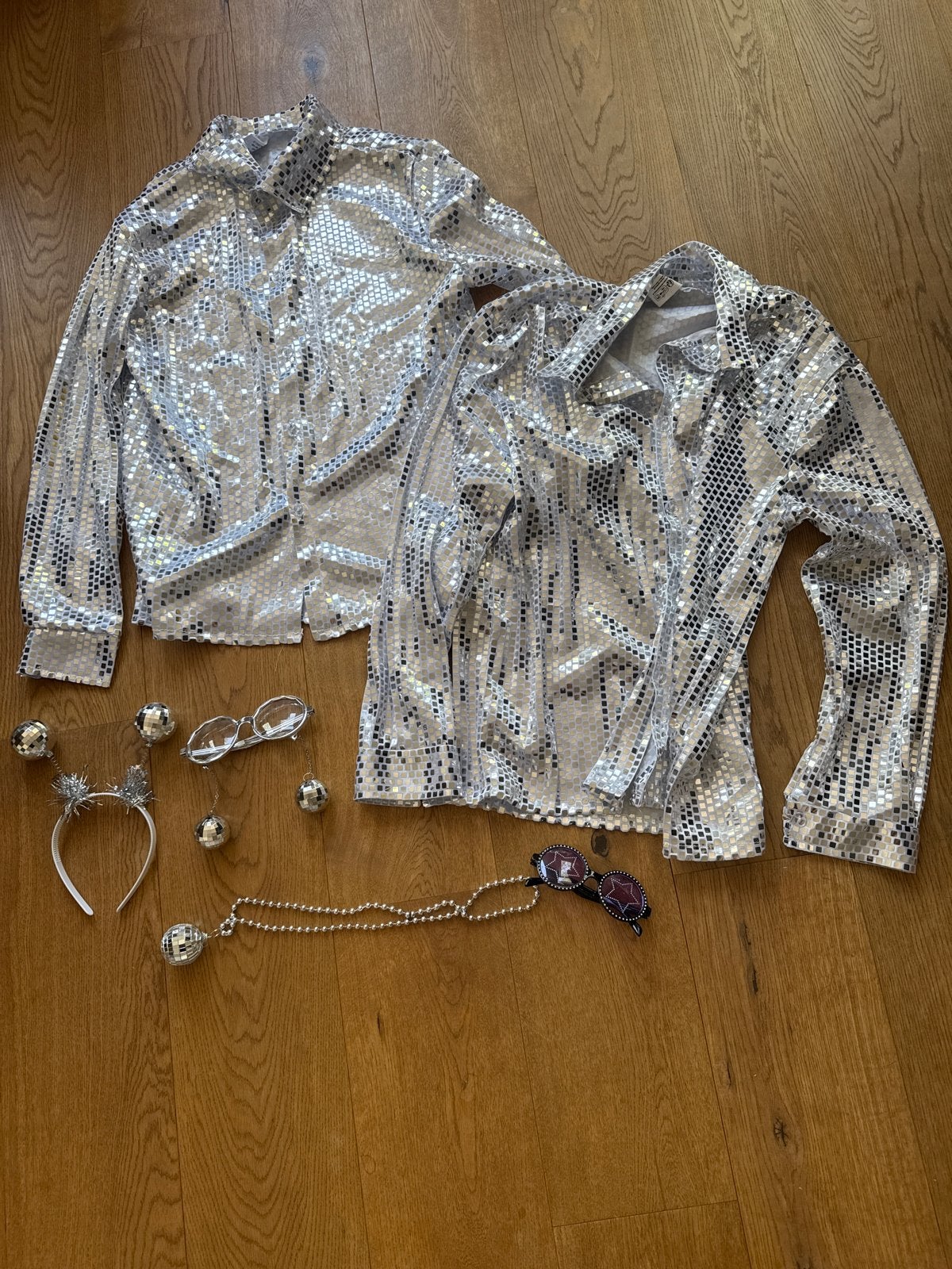 Disco Glitter Hemden & Accessoires Set - Carnaval/Feest, Carnaval, Kleding, Gedragen, Ophalen