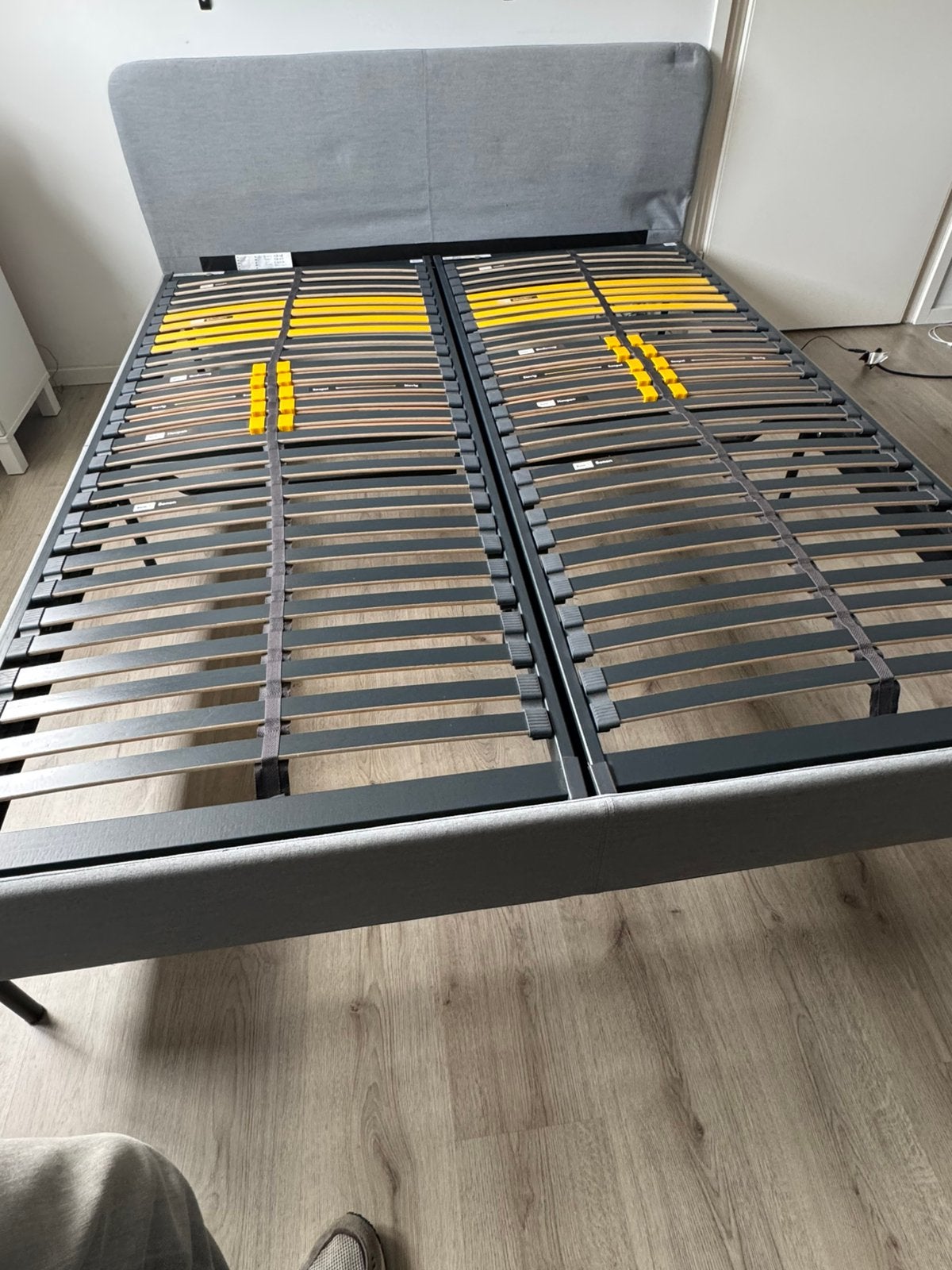 Ikea Slattum bed, Ophalen, Verstelbaar, Wit, Tweepersoons