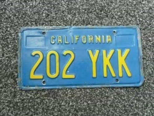 Kentekenplaat licenseplate California Blue USA, Verzenden, Gebruikt, Auto's