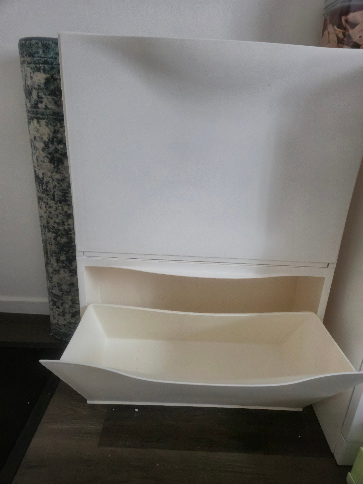 Witte schoenenkast met twee vakken, Ophalen, Gebruikt, Modern