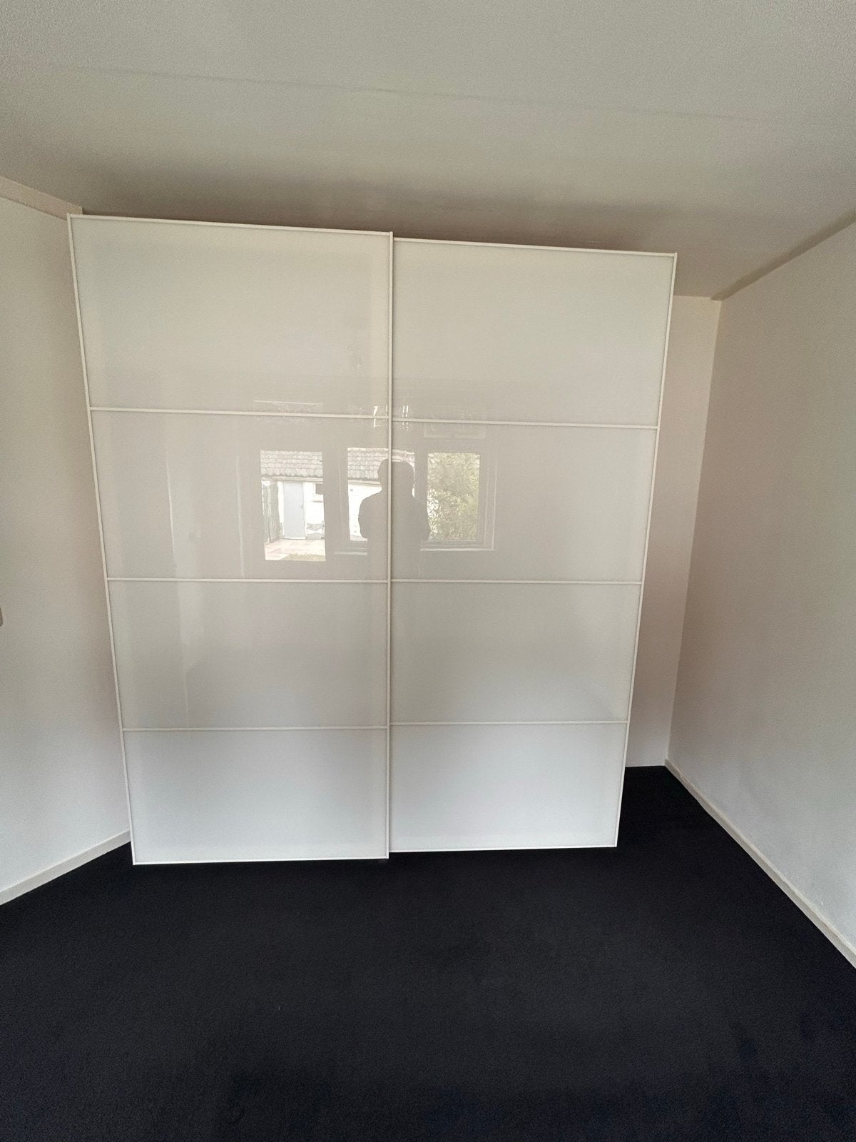 IKEA PAX Kledingkast met melkglas schuifdeuren, Ophalen, 200 cm of meer, 200 cm of meer, 50 tot 75 cm
