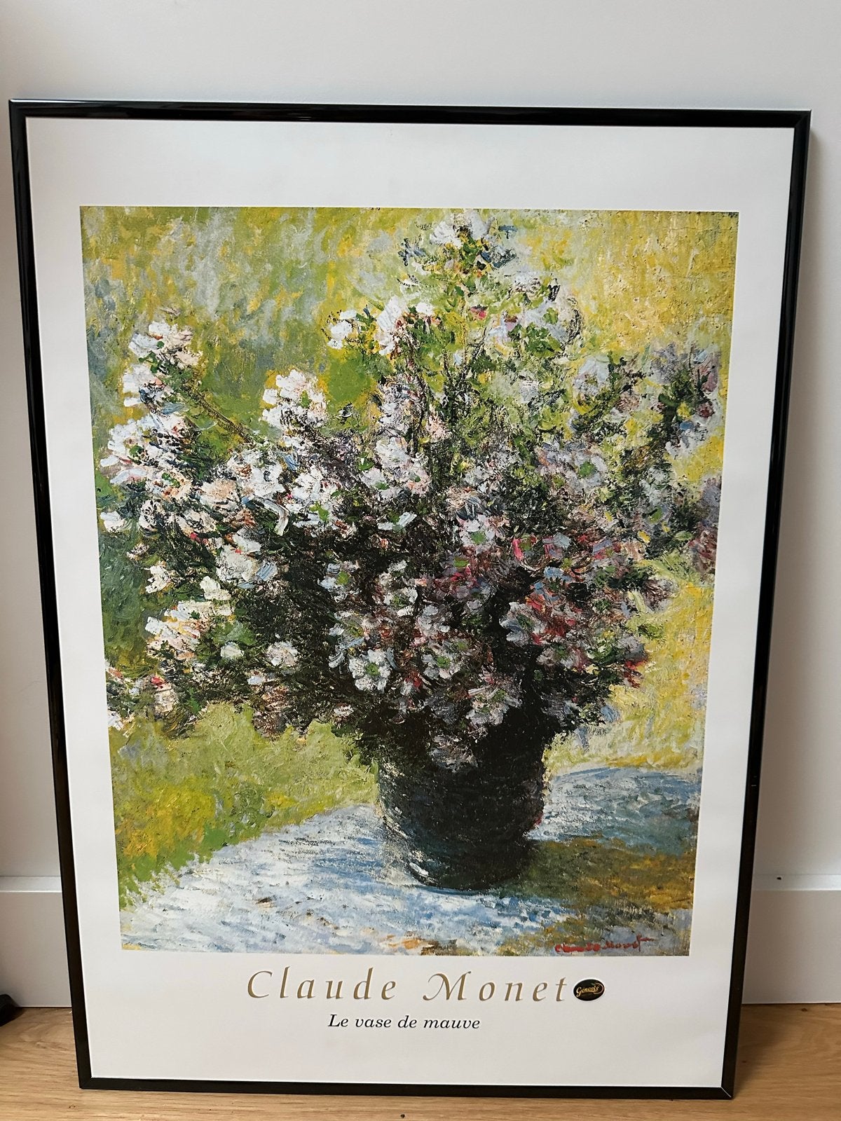 Claude Monet - Le vase de mauve - Ingelijste print, Antiek en Kunst, Impressionistisch, Print, Papier, Ingelijst