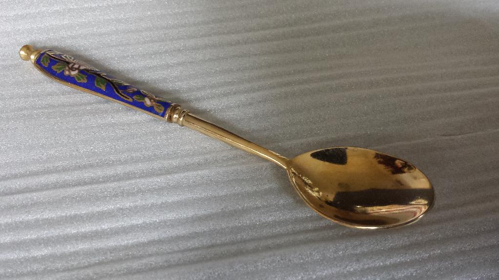 CLOISONNÉ Suikerschep <> SUIKERLEPEL lang 14,5 cm., Ophalen of Verzenden