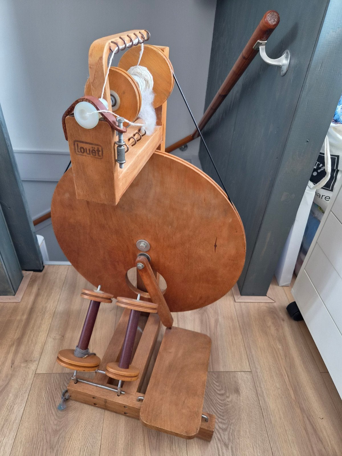 Louët spinnewiel - S10, Hobby en Vrije tijd, Spinnewielen en Spinnen, Ophalen, Gebruikt, Spinnewiel