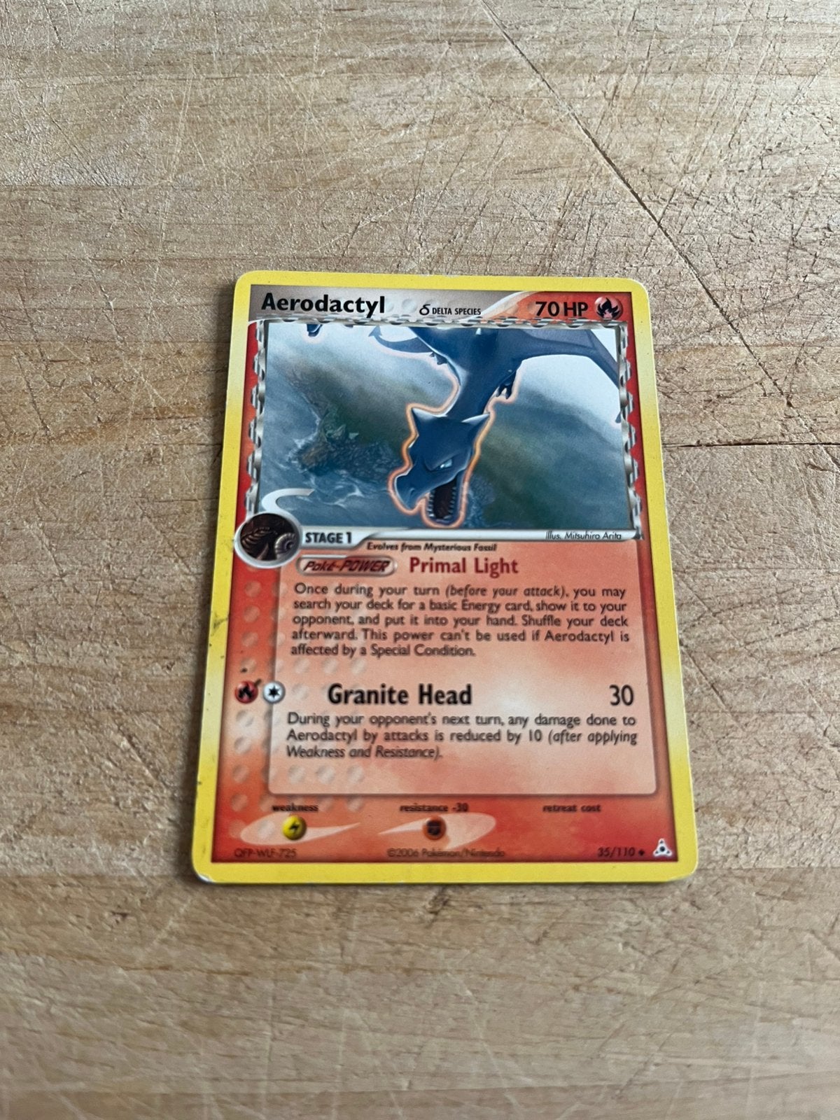 Pokemon Aerodactyl #35/110, Ophalen of Verzenden, Zo goed als nieuw