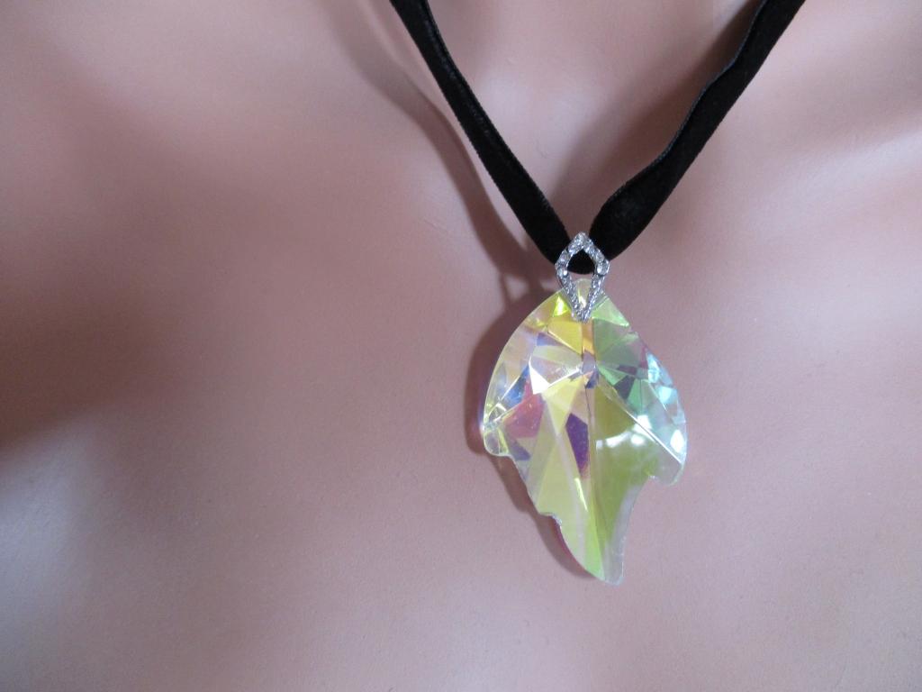 Tachyon Archion® gestructureerde ketting - kristal blaadje, Ophalen of Verzenden, Nieuw