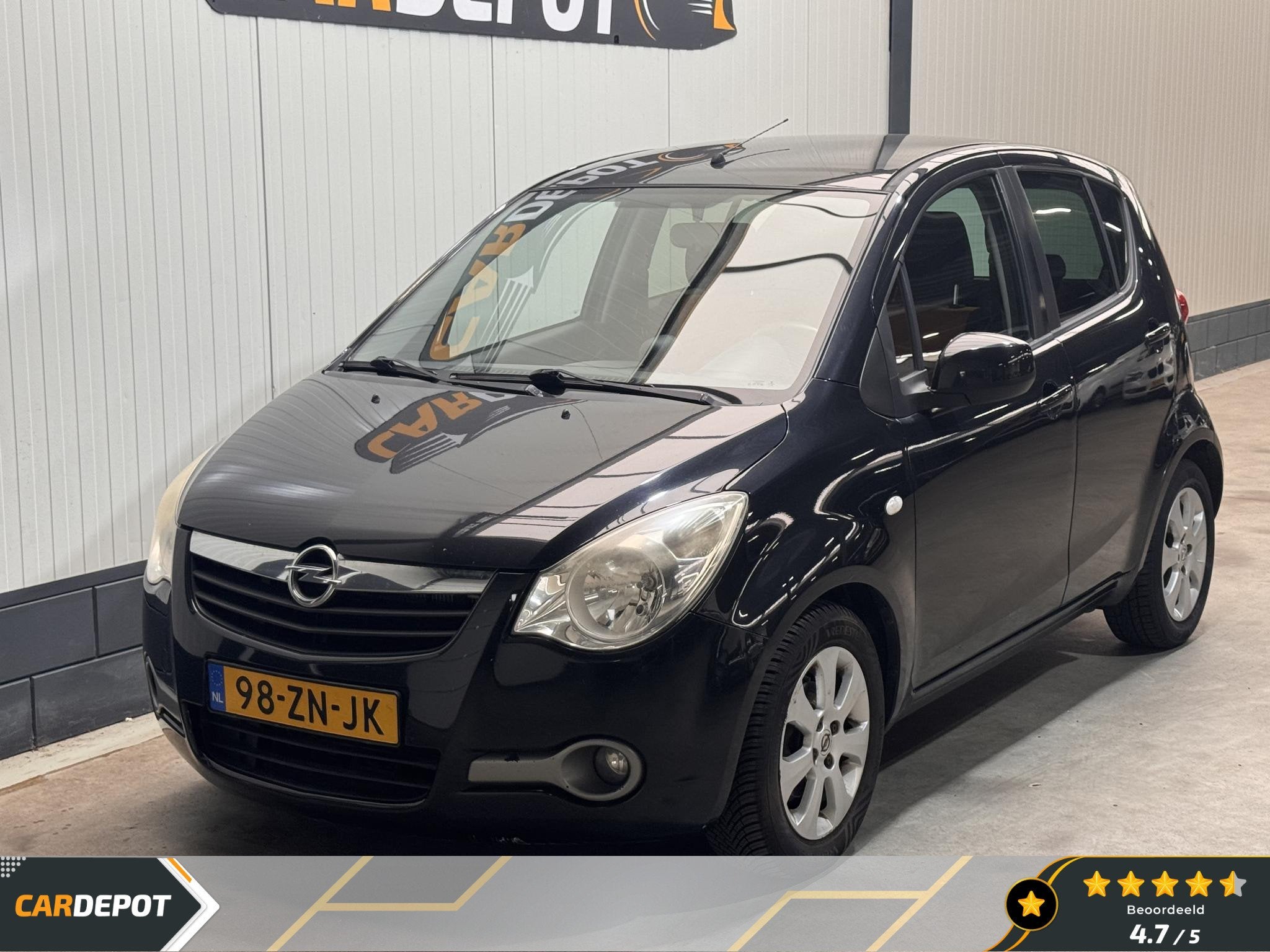 Opel Agila 1.2 Enjoy Super Netjes, Auto's, Voorwielaandrijving, 4 cilinders, 965 kg, Zwart