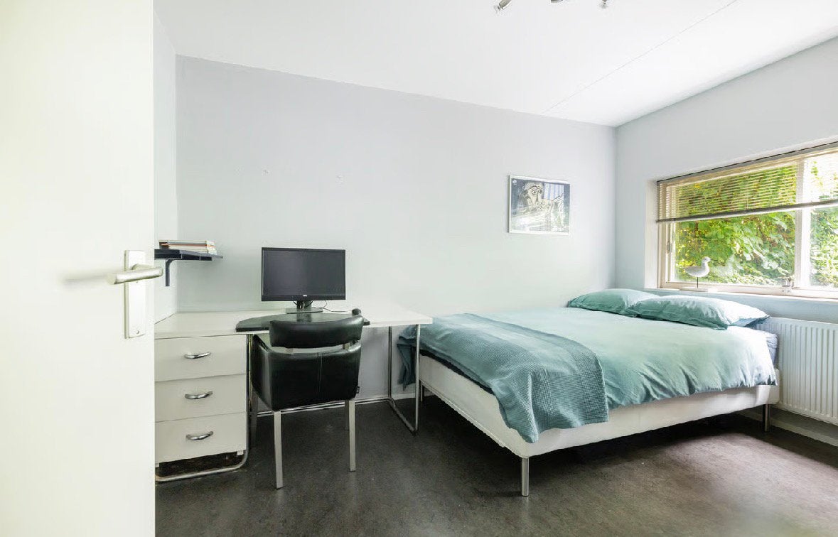 IKEA LYNGÖR bed 140x200 inclusief VESTERÖY matras, Ophalen, Zo goed als nieuw, Tweepersoons, 140 cm