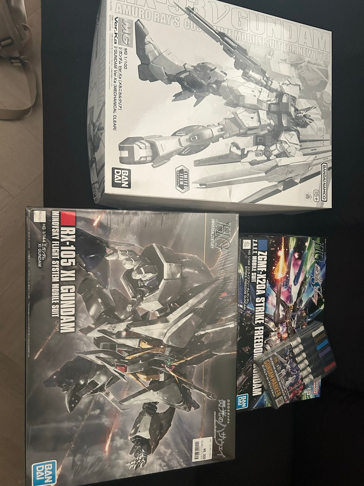 Gundam set: RX-93 v Gundam, RX-105 Xi Gundam, Strike Freedom, 1:32 tot 1:50, Overige typen, Nieuw, Ophalen