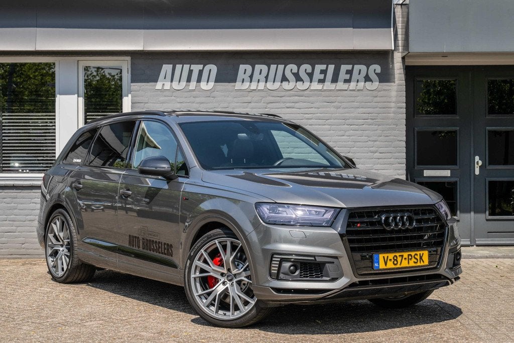 Audi Q7 e-tron E-Tron Diesel Grijs kenteken EXCL BTW.SQ7 sty, Auto's, Bestelauto's, Stof, Gebruikt, Zwart, Bedrijf