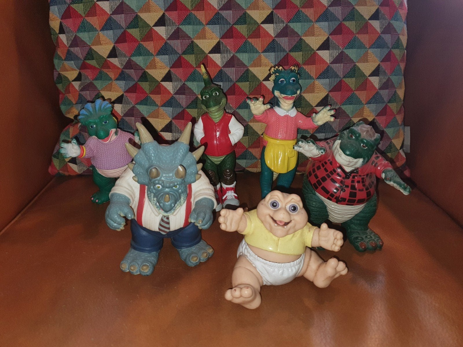 6x Dinosaurs Jim Henson Disney vintage poppen, Ophalen of Verzenden, Zo goed als nieuw