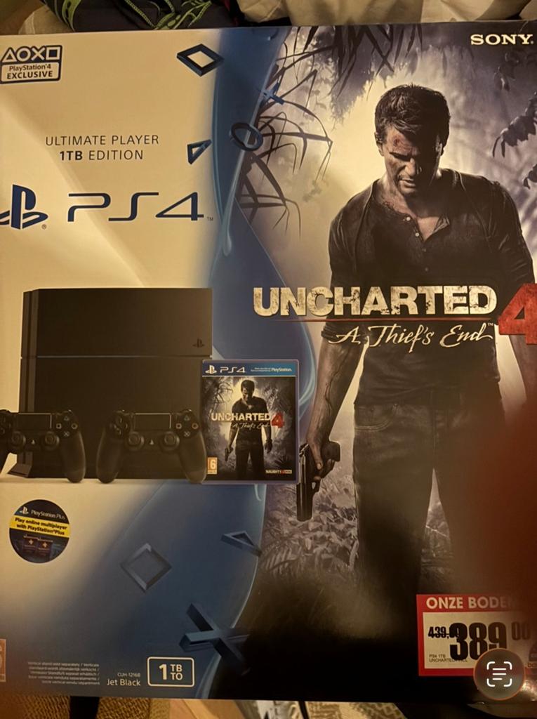 Playstation 4  1TB met 3 spellen en 2 controllers, Ophalen of Verzenden, Zo goed als nieuw