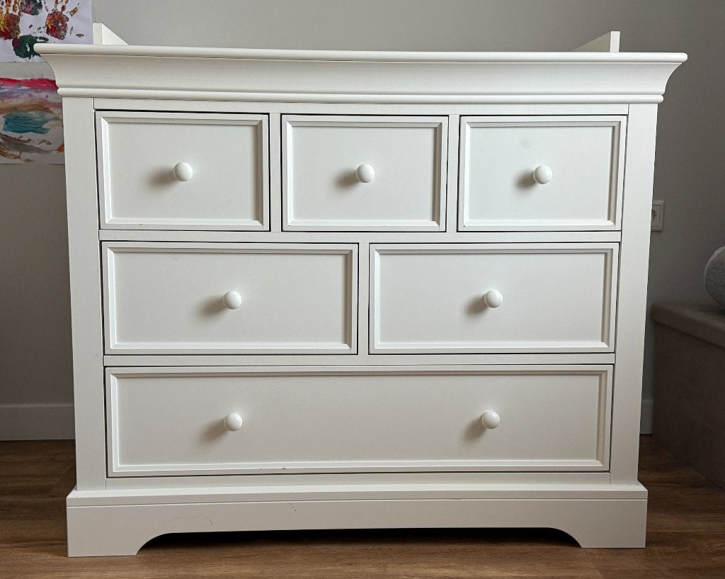 Kidsmill Chateau E4 commode / aankleedtafel wit (6 lades), Ophalen, Gebruikt, 50 tot 70 cm, 100 cm of meer