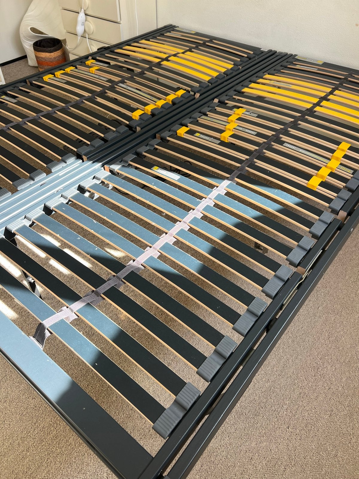 Bossflex 400 2 Elektrisch Verstelbare Lattenbodems 80x200, Verstelbaar, Zwart, Tweepersoons, Ophalen of Verzenden