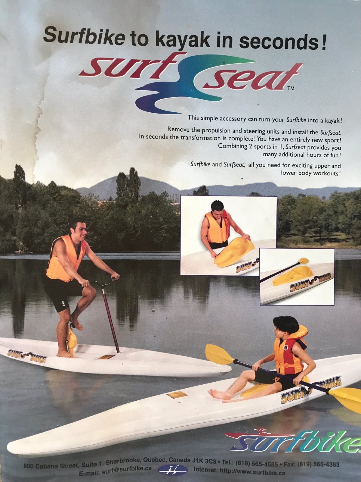 Kano , surfbike, waterfiets, Watersport en Boten, Ophalen, Zo goed als nieuw, Eén persoon, Kajak
