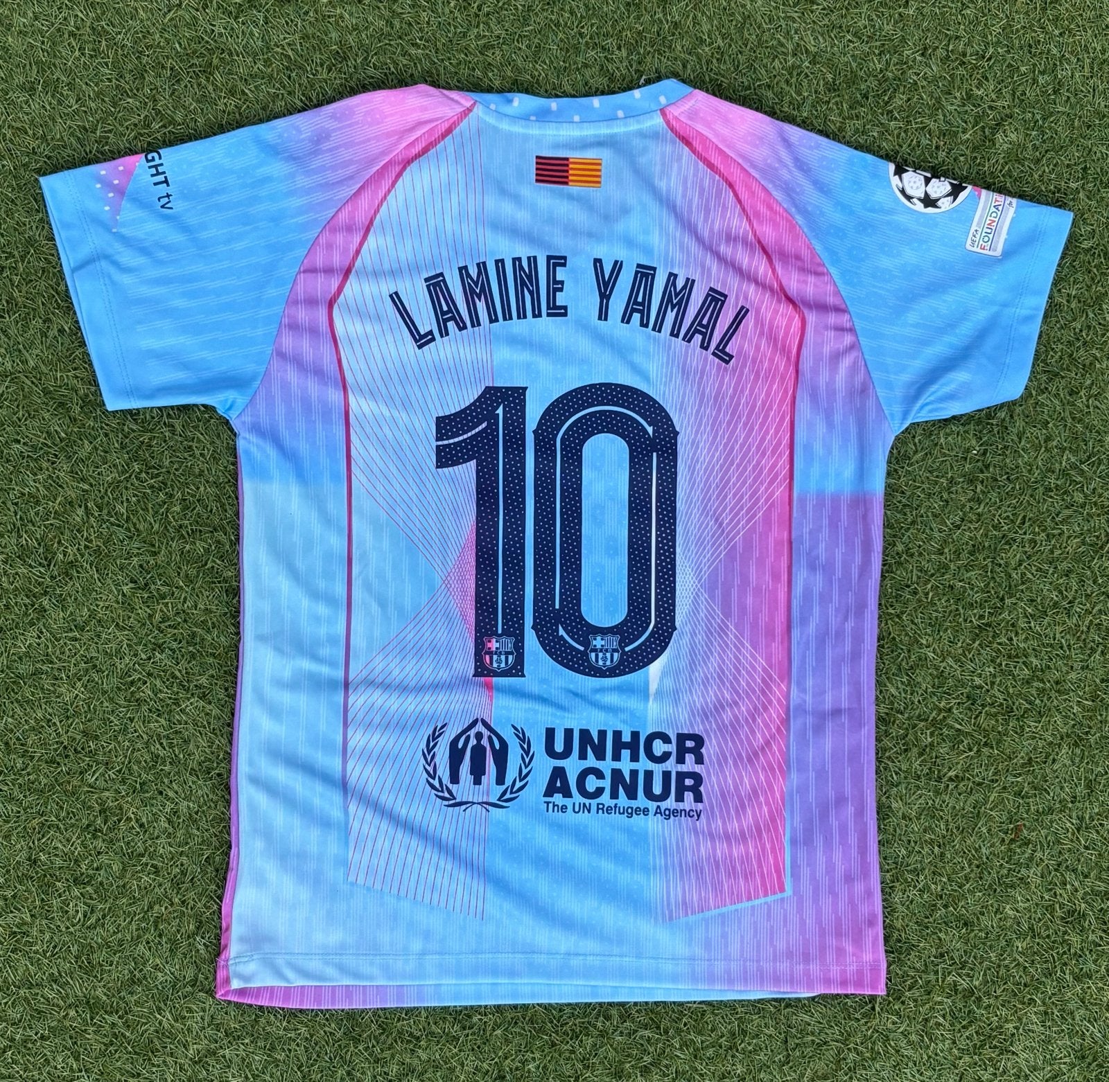 FC Barcelona Voetbalshirt Lamine Yamal, Blauw, Ophalen of Verzenden, Zo goed als nieuw, Voetbal