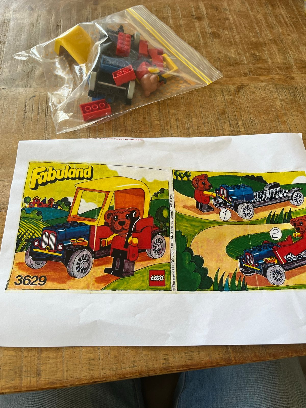 Lego Fabuland 3629 Teddybeer met Jeep - Compleet, Gebruikt, Overige thema's, Lego, Ophalen of Verzenden