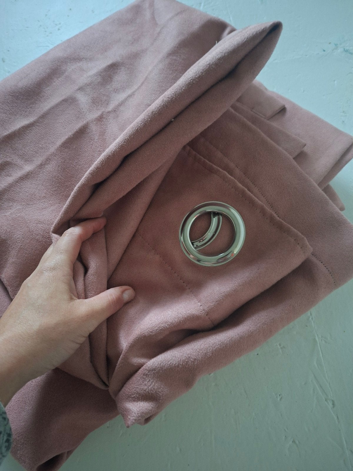 IKEA verduisterende gordijnen oud roze (2 stuks), Gebruikt, Verduisterend, Ophalen of Verzenden, IKEA
