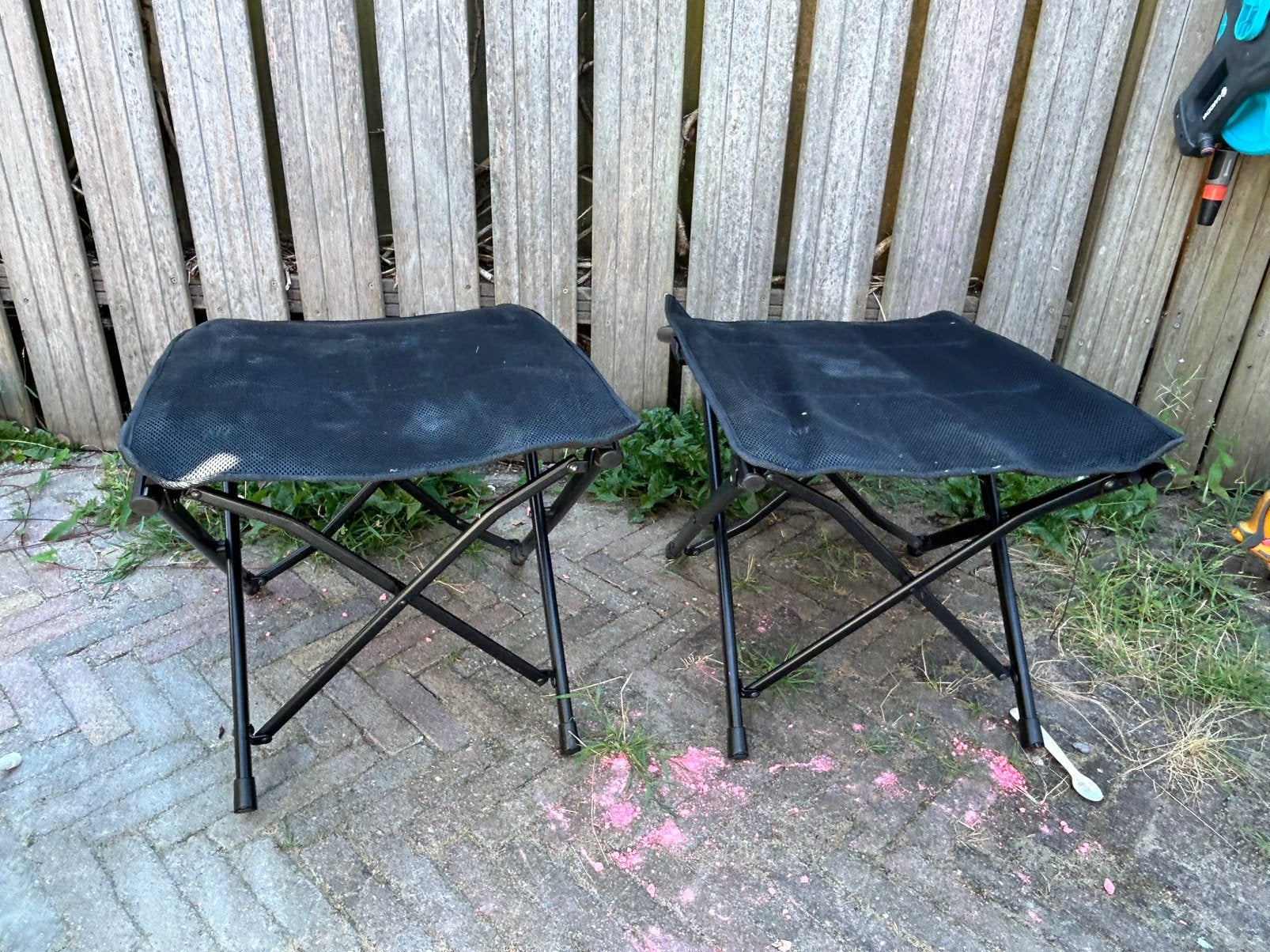 Voetenbankjes opvouwbaar, Ophalen of Verzenden, Zo goed als nieuw, Campingstoel